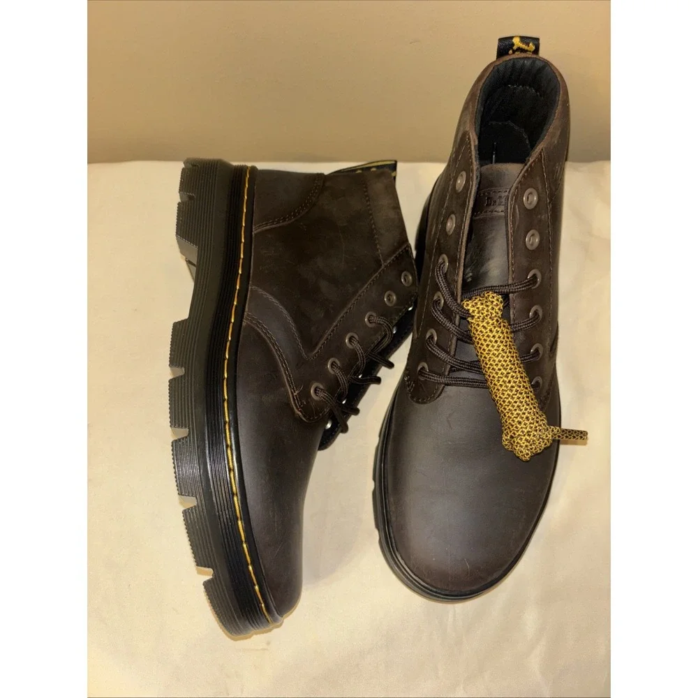 NIB Dr. Martens Men's 9 Women's 10 Bonny Brown Crazy Horse Boots 26794207 $130